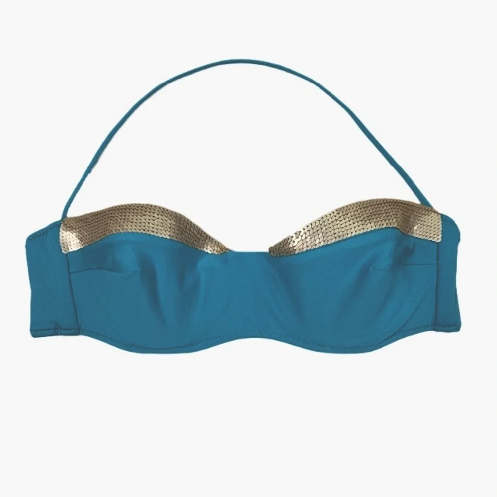 LA PERLA | Bandeau Bikini Top Luxury Italian Swimwear Beach Resort Vacation